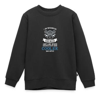 Ingénieur mécanique - Sweat Premium enfant bio - noir - Devant - AI Model Kid Female (0cm)