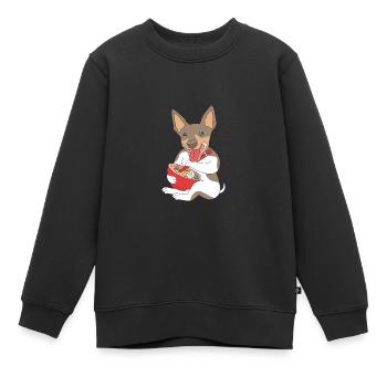 Rat Terrier - Kinder Premium Organic Sweatshirt - Schwarz - Vorne - AI Model Kid Female (0cm)