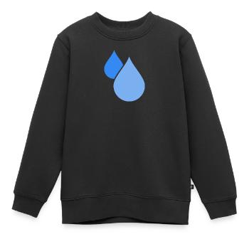 Wassertropfen - Kinder Premium Organic Sweatshirt - Schwarz - Vorne - AI Model Kid Female (0cm)