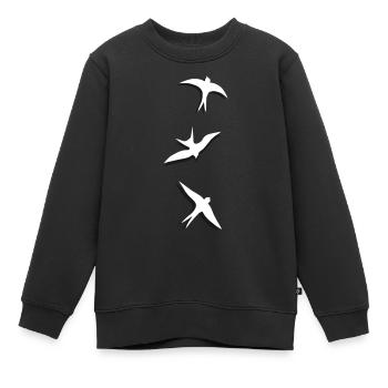 Avale dans le ciel - Sweat Premium enfant bio - noir - Devant - AI Model Kid Female (0cm)