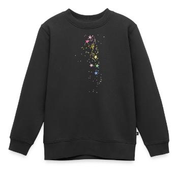 étoiles, dessin, illustration, rose, étoile, pastel - Sweat Premium enfant bio - noir - Devant - AI Model Kid Female (0cm)