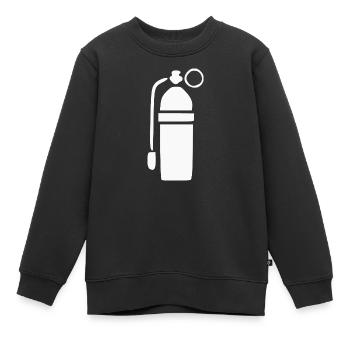 tauchen Sauerstofflasche Geschenk Taucher - Kinder Premium Organic Sweatshirt - Schwarz - Vorne - AI Model Kid Female (0cm)