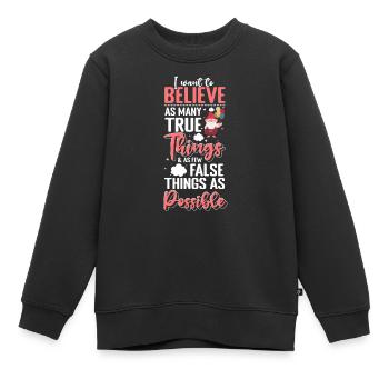 Jardinier nain nain - Sweat Premium enfant bio - noir - Devant - AI Model Kid Female (0cm)