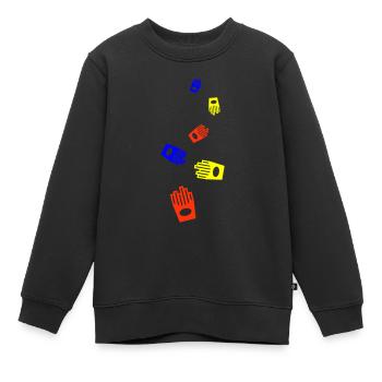 Pommes fast food symbol - Kinder Premium Organic Sweatshirt - Schwarz - Vorne - AI Model Kid Female (0cm)