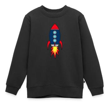 Rocketman * Raketenstart - Kinder Premium Organic Sweatshirt - Schwarz - Vorne - AI Model Kid Female (0cm)