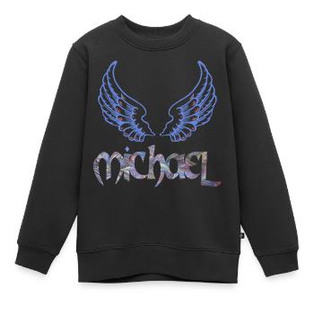 erzengel michael e 45 - Kinder Premium Organic Sweatshirt - Schwarz - Vorne - AI Model Kid Female (0cm)