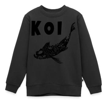 Koi - Sweat Premium enfant bio - noir - Devant - AI Model Kid Female (0cm)