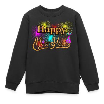 Happy New Year 2020 Silvester - Kinder Premium Organic Sweatshirt - Schwarz - Vorne - AI Model Kid Female (0cm)