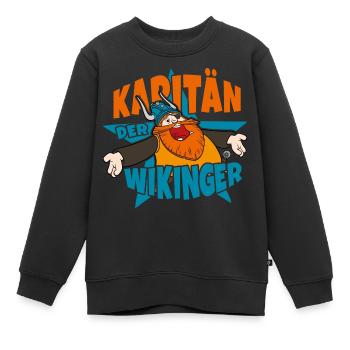 Wickie Und Die Starken Männer Kapitän Halvar - Kinder Premium Organic Sweatshirt - Schwarz - Vorne - AI Model Kid Female (0cm)