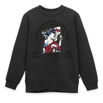 Japan Asiatisch Stäbchen Frau Chinesisch Geschenk - Kinder Premium Organic Sweatshirt - Schwarz - Vorne - AI Model Kid Female (0cm)