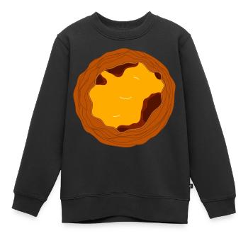 Tartelettes portugaises aux œufs - Sweat Premium enfant bio - noir - Devant - AI Model Kid Female (0cm)