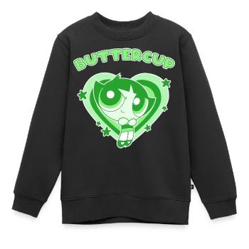 Powerpuff Girls Buttercup - Kids Premium Organic Sweatshirt - black - Front - AI Model Kid Female (0cm)