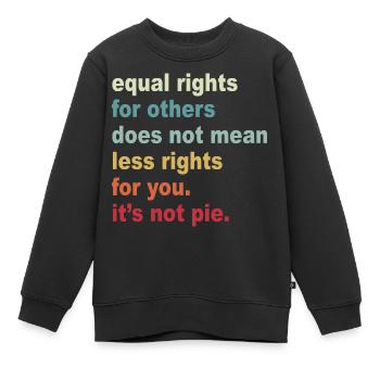 Gleichberechtigungs-Grafik - Kinder Premium Organic Sweatshirt - Schwarz - Vorne - AI Model Kid Female (0cm)