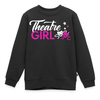 Théâtre : Theatre GIRL : Théâtre Acteur - Sweat Premium enfant bio - noir - Devant - AI Model Kid Female (0cm)