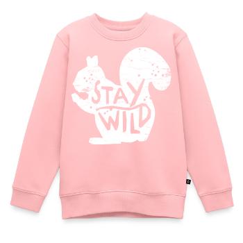 Écureuils - Sweat Premium enfant bio - rose - Devant - AI Model Kid Female (0cm)