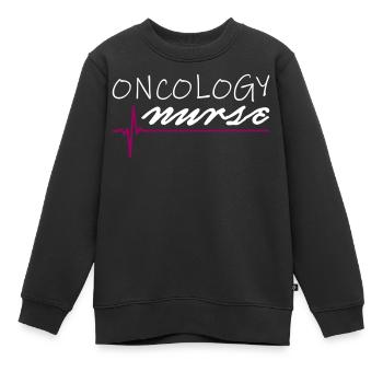 Oncology Nurse - Sweat Premium enfant bio - noir - Devant - AI Model Kid Female (0cm)