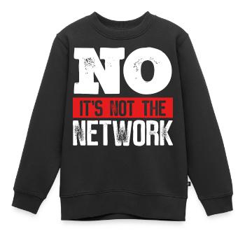 Network Engineer Its not the Computer Server - Kids Premium Organic Sweatshirt - black - Front - AI Model Kid Female (0cm)