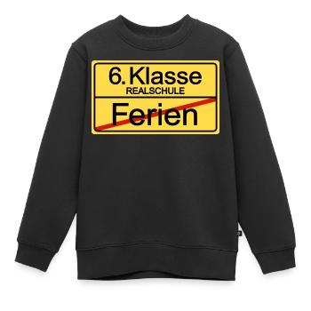 6. Klasse Sechstklässler Schulkind Realschule - Kinder Premium Organic Sweatshirt - Schwarz - Vorne - AI Model Kid Female (0cm)