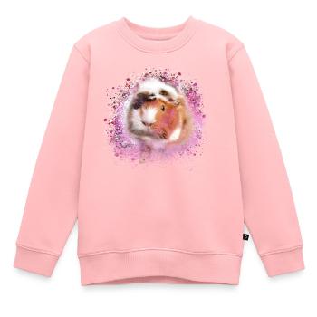 cochons d’Inde, graffitis, cochons d’Inde rosette - Sweat Premium enfant bio - rose - Devant - AI Model Kid Female (0cm)