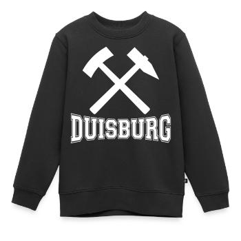 Duisburg - Kinder Premium Organic Sweatshirt - Schwarz - Vorne - AI Model Kid Female (0cm)