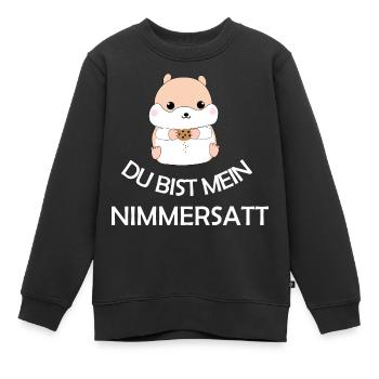 Nimmersatt - Kinder Premium Organic Sweatshirt - Schwarz - Vorne - AI Model Kid Female (0cm)