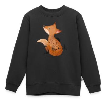 Campagne pour sauver la faune - Sweat Premium enfant bio - noir - Devant - AI Model Kid Female (0cm)