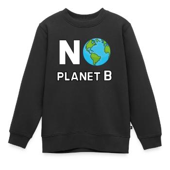 Pas de planète B - Kein Planet B - Sweat Premium enfant bio - noir - Devant - AI Model Kid Female (0cm)