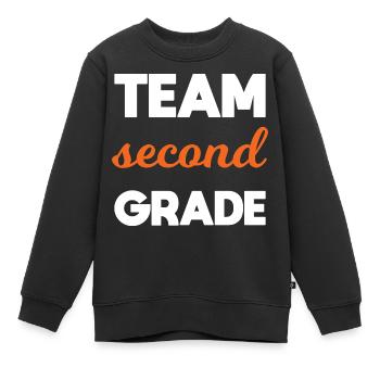 Team 2. Klasse endlich in der 2. Klasse Schule - Kinder Premium Organic Sweatshirt - Schwarz - Vorne - AI Model Kid Female (0cm)