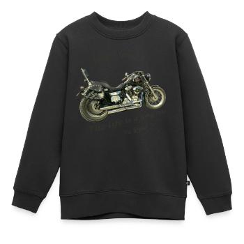 Chopper Spirit 3 - Sweat Premium enfant bio - noir - Devant - AI Model Kid Female (0cm)