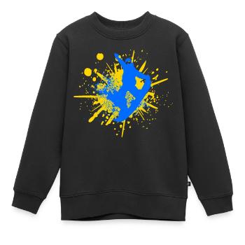 Planche à neige - Sweat Premium enfant bio - noir - Devant - AI Model Kid Female (0cm)