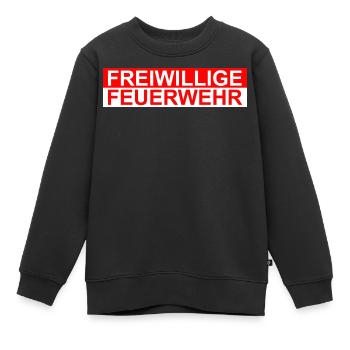 Freiwillige Feuerwehr - Kinder Premium Organic Sweatshirt - Schwarz - Vorne - AI Model Kid Female (0cm)