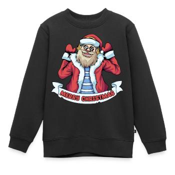 Cadeaux de Noël Noël - Sweat Premium enfant bio - noir - Devant - AI Model Kid Female (0cm)