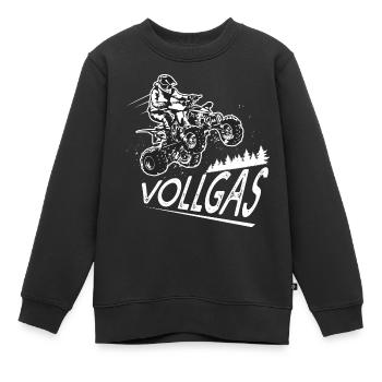 Quad Dirt Vollgas - Kinder Premium Organic Sweatshirt - Schwarz - Vorne - AI Model Kid Female (0cm)