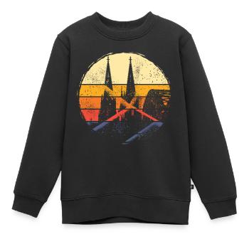 Cologne Allemagne City Skyline Vintage Retro - Sweat Premium enfant bio - noir - Devant - AI Model Kid Female (0cm)
