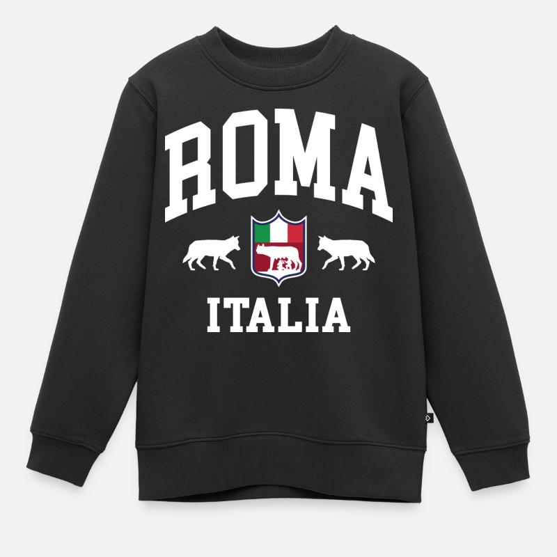 Rome - Sweat Premium enfant bio - noir