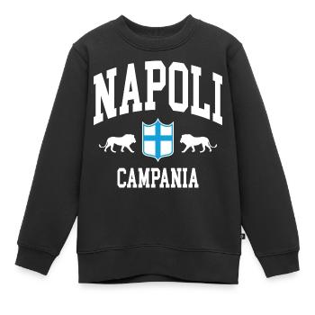 Neapel - Kinder Premium Organic Sweatshirt - Schwarz - Vorne - AI Model Kid Female (0cm)