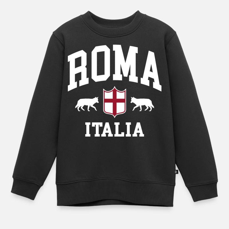Rome - Sweat Premium enfant bio - noir