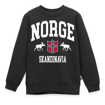 Norway - Kids Premium Organic Sweatshirt - black - Front - AI Model Kid Female (0cm)
