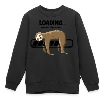 Energie und Faulheit - Kinder Premium Organic Sweatshirt - Schwarz - Vorne - AI Model Kid Female (0cm)