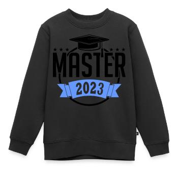 Master 2023 Graduation Graduation Uni - Sweat Premium enfant bio - noir - Devant - AI Model Kid Female (0cm)