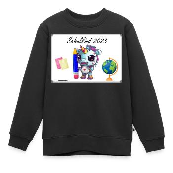 Licorne - Licorne - a l’air diabolique - Retour à l’école 2023 - Sweat Premium enfant bio - noir - Devant - AI Model Kid Female (0cm)