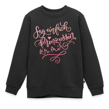 Prinzessin - Kinder Premium Organic Sweatshirt - Schwarz - Vorne - AI Model Kid Female (0cm)
