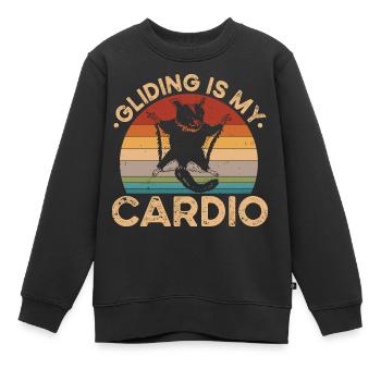 Glisse Cardio Sugar Glider Propriétaire Sugar - Sweat Premium enfant bio - noir - Devant - AI Model Kid Female (0cm)