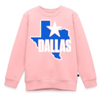 Conception de carte Dallas Texas pour les fiers Dallasites - Sweat Premium enfant bio - rose - Devant - AI Model Kid Female (0cm)