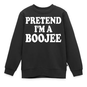 So tun, als wäre ich Boojee Halloween-Kostüm - Kinder Premium Organic Sweatshirt - Schwarz - Vorne - AI Model Kid Female (0cm)