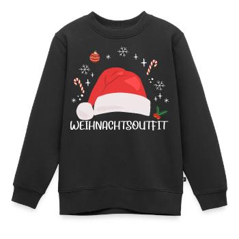 Weihnachten Weihnachtsoutfit Xmas - Kinder Premium Organic Sweatshirt - Schwarz - Vorne - AI Model Kid Female (0cm)