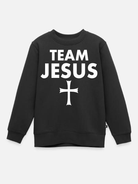 Croix de Jésus de l’équipe - Sweat Premium enfant bio - noir