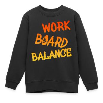 boarden, snowboarding - Kinder Premium Organic Sweatshirt - Schwarz - Vorne - AI Model Kid Female (0cm)