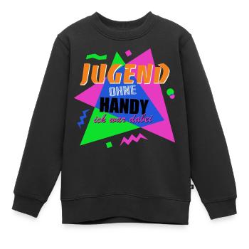 Jugend ohne Handy - Ich war dabei - Kinder Premium Organic Sweatshirt - Schwarz - Vorne - AI Model Kid Female (0cm)