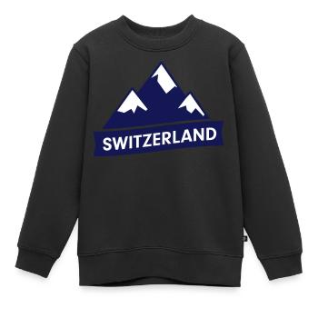 Switzerland - Kinder Premium Organic Sweatshirt - Schwarz - Vorne - AI Model Kid Female (0cm)